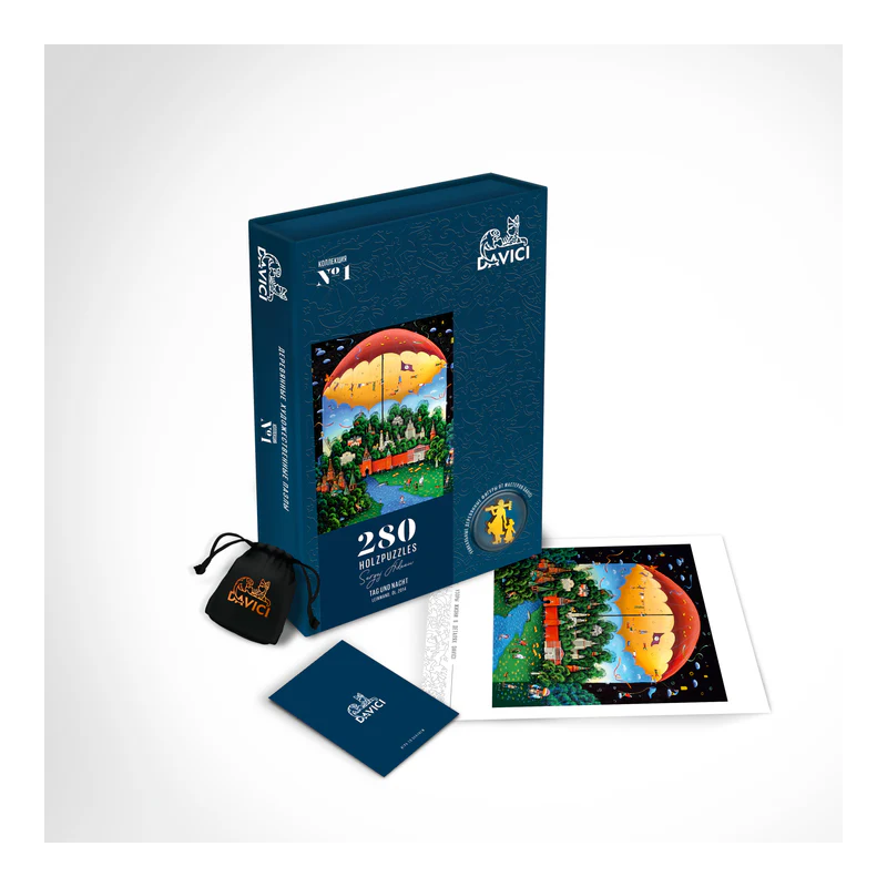 DaVICI Premium Holzpuzzle "Tag und Nacht"