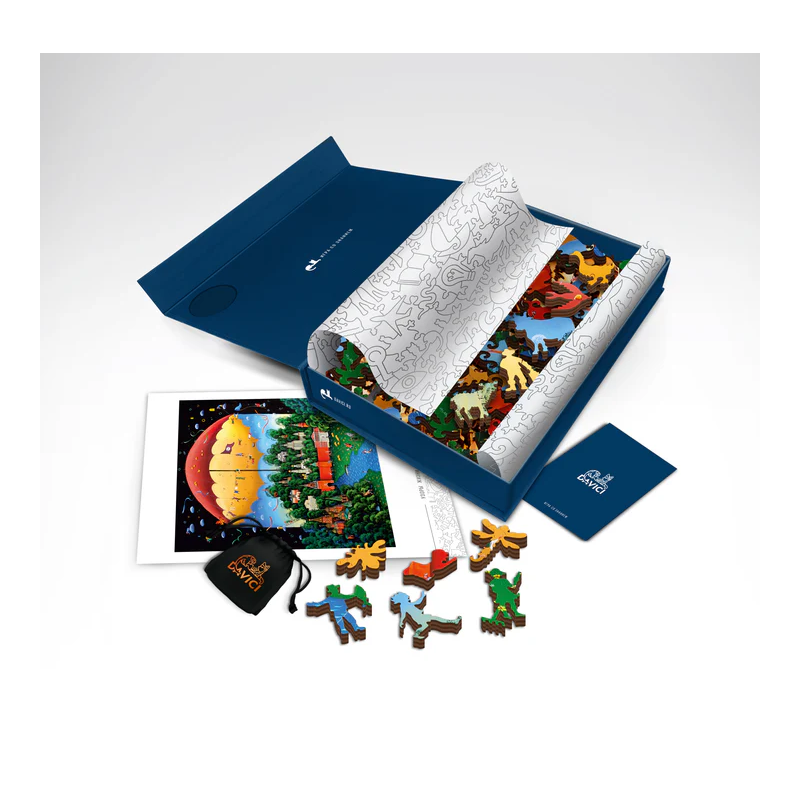 DaVICI Premium Holzpuzzle "Tag und Nacht"