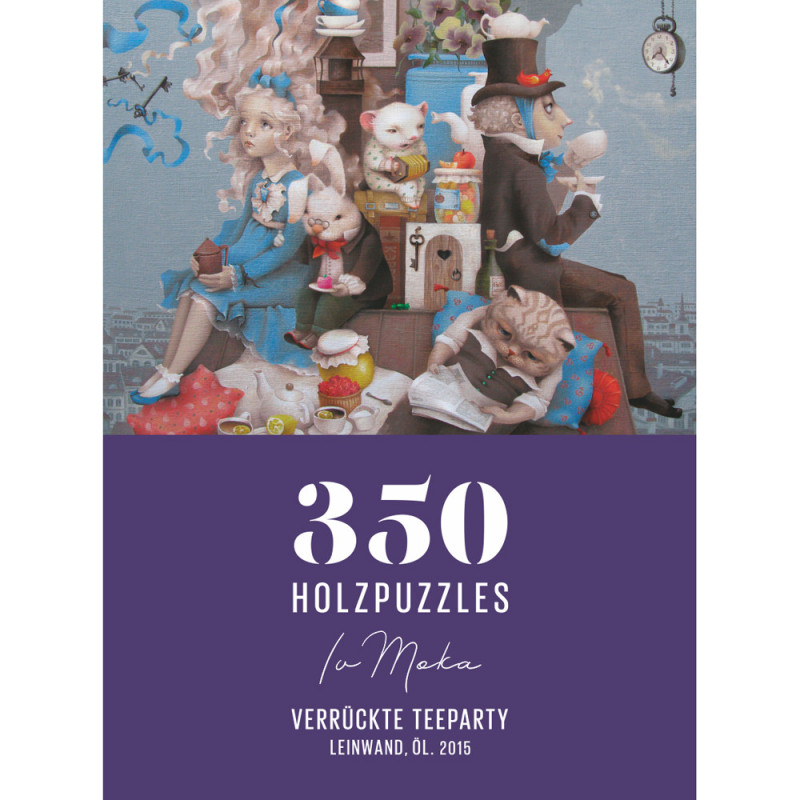 DaVICI Premium Holzpuzzle "Alice verrückte Teeparty"