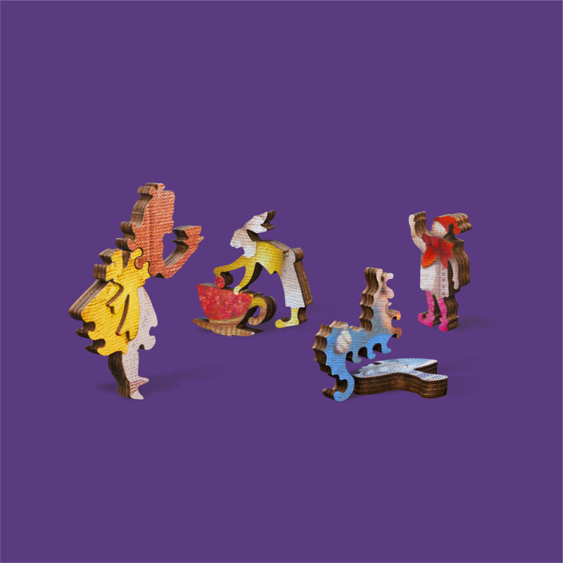 DaVICI Premium Holzpuzzle "Alice verrückte Teeparty"