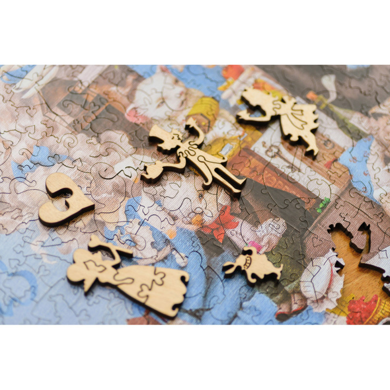 DaVICI Premium Holzpuzzle "Alice verrückte Teeparty"