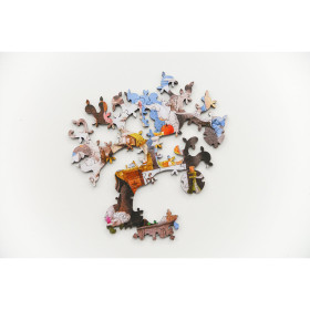 DaVICI Premium Holzpuzzle "Alice verrückte Teeparty"