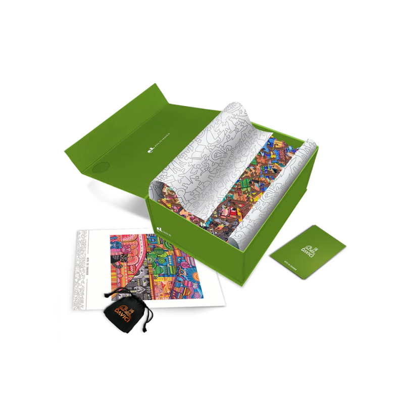 DaVICI Premium Holzpuzzle "Katzenstadt"