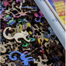 DaVICI Premium Holzpuzzle "Katzenstadt"