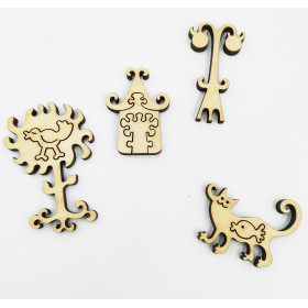 DaVICI Premium Holzpuzzle "Katzenstadt"