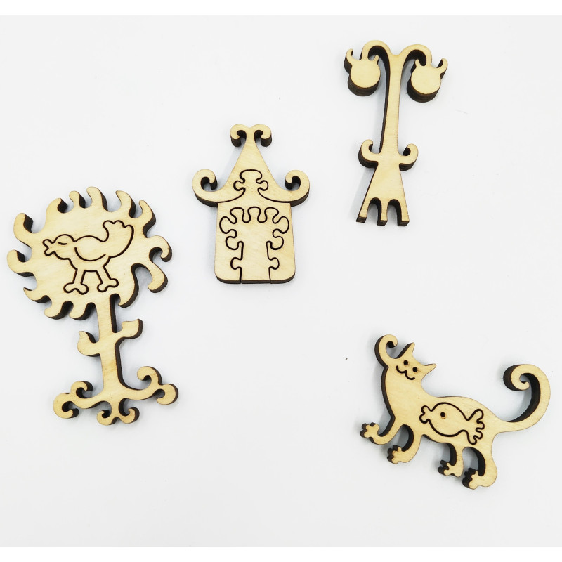 DaVICI Premium Holzpuzzle "Katzenstadt"