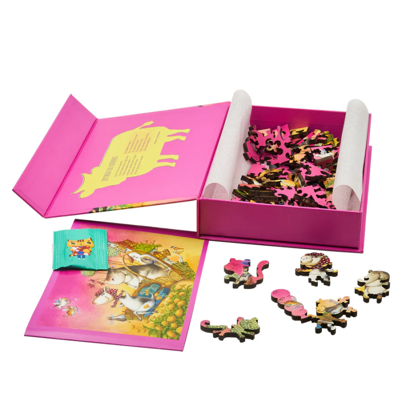 DaVICI Premium Holzpuzzle "Kühe fliegen"