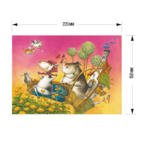 DaVICI Premium Holzpuzzle "Kühe fliegen"