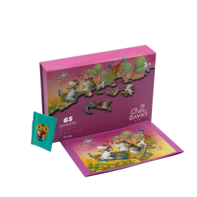 DaVICI Premium Holzpuzzle "Kühe fliegen"