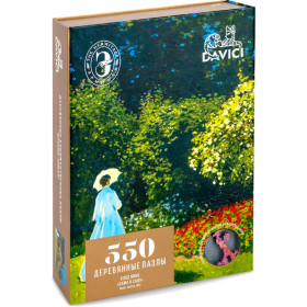 DaVICI Premium Holzpuzzle Claude Monets "Dame im Garten"