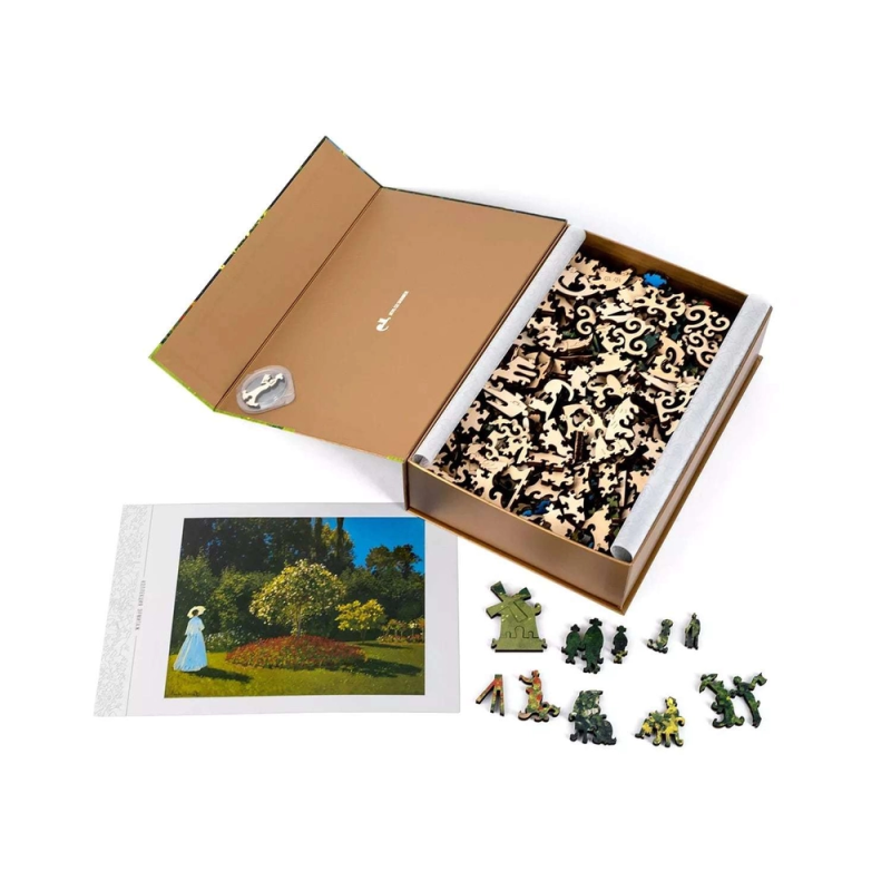 DaVICI Premium Holzpuzzle Claude Monets "Dame im Garten"