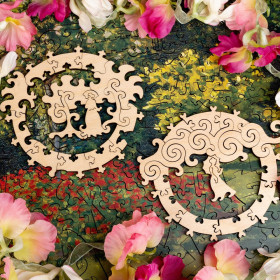 DaVICI Premium Holzpuzzle Claude Monets "Dame im Garten"