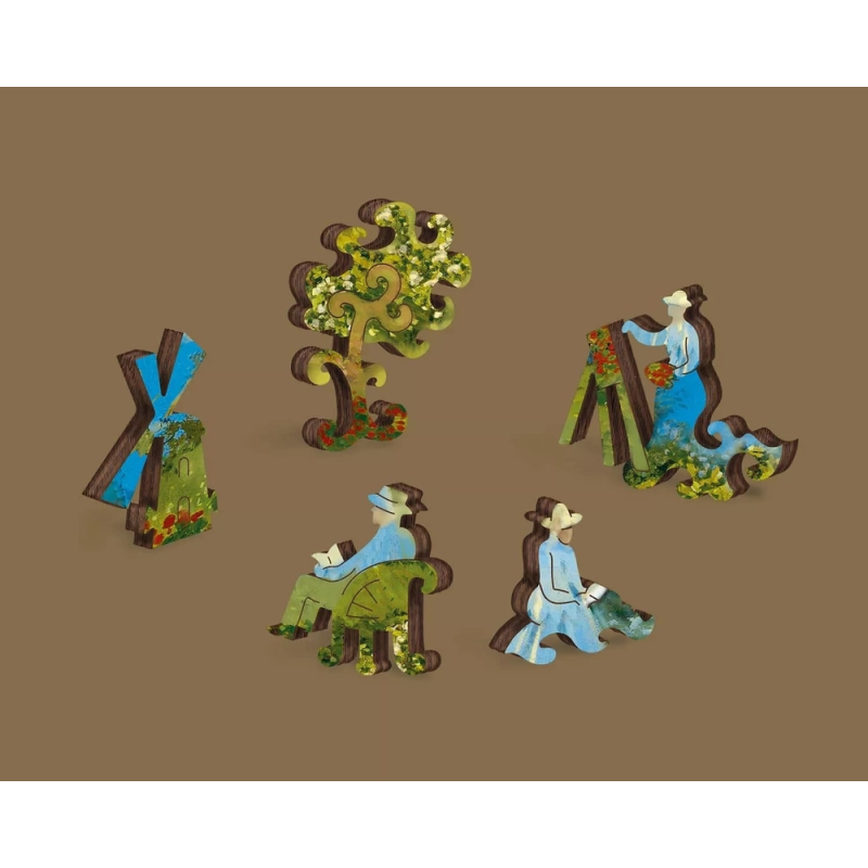 DaVICI Premium Holzpuzzle Claude Monets "Dame im Garten"