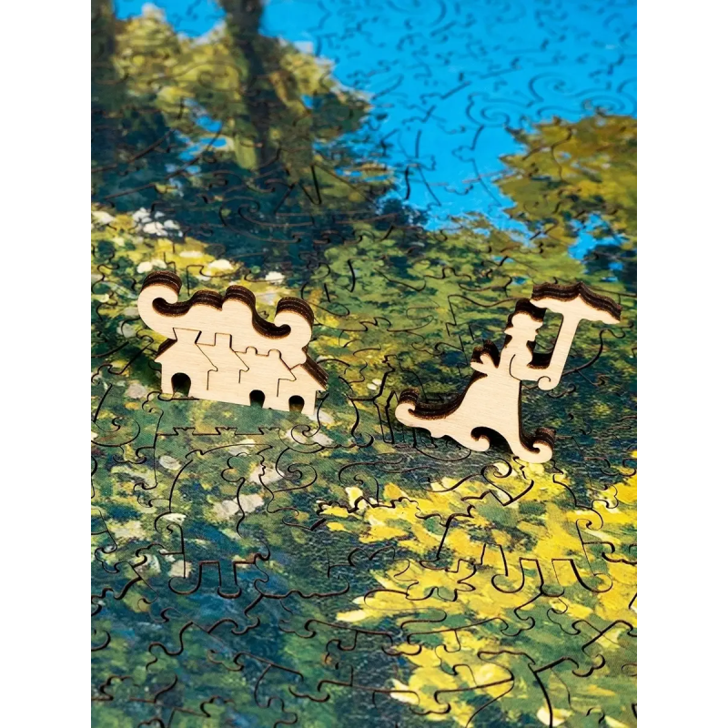 DaVICI Premium Holzpuzzle Claude Monets "Dame im Garten"