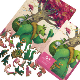DaVICI Premium Holzpuzzle  "Der grüne Bär"