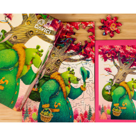 DaVICI Premium Holzpuzzle  "Der grüne Bär"