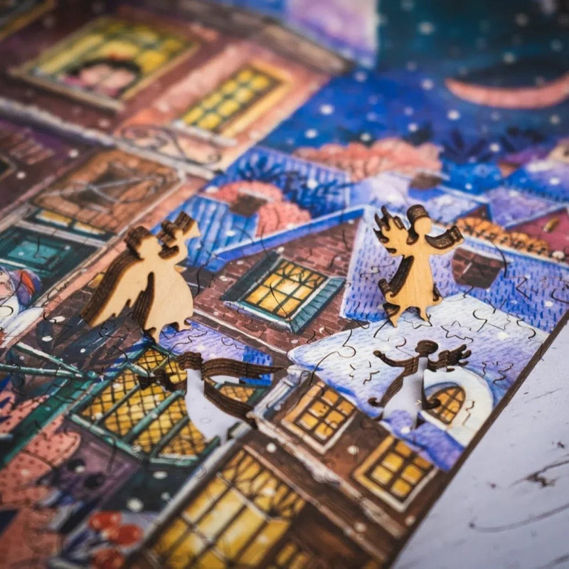 DaVICI Premium Holzpuzzle "Weihnachtsengel"