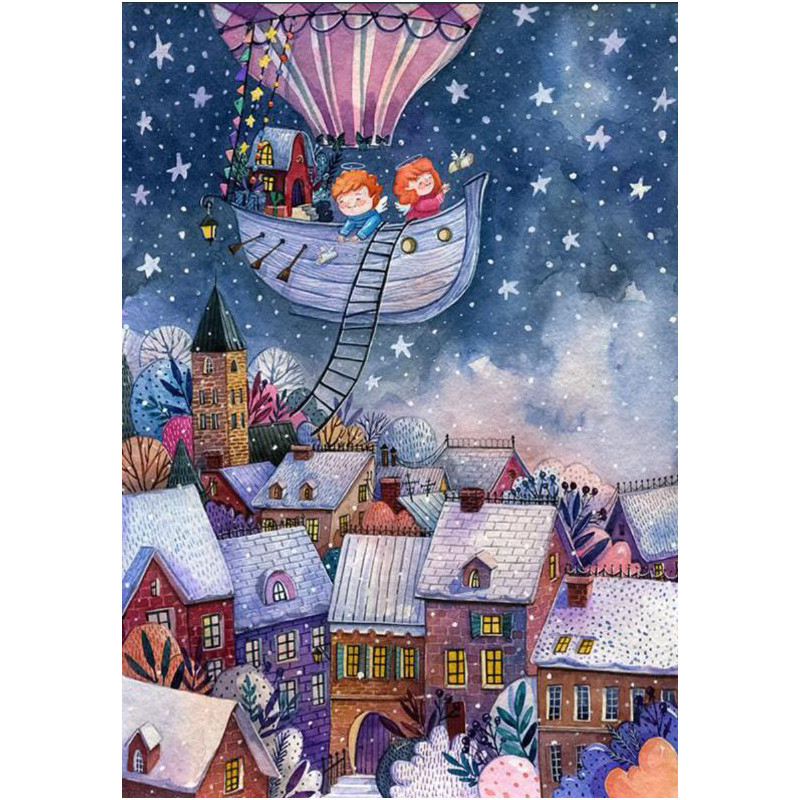 DaVICI Premium Holzpuzzle "Die Weihnachtsfahrt"