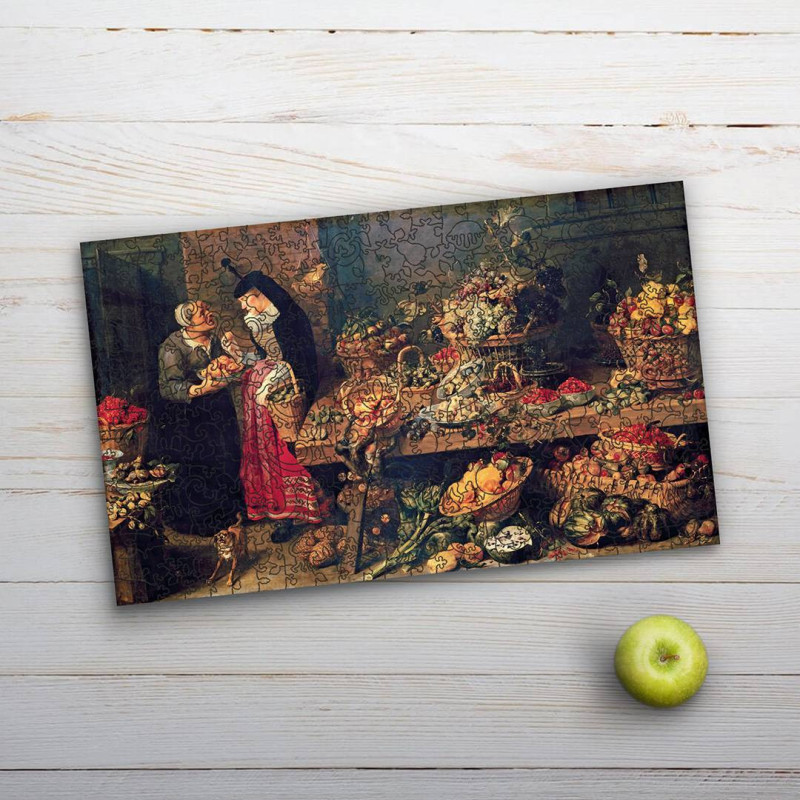 DaVICI Premium Holzpuzzle "Obststand"
