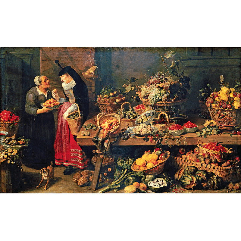 DaVICI Premium Holzpuzzle "Obststand"