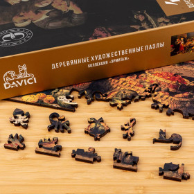 DaVICI Premium Holzpuzzle "Obststand"