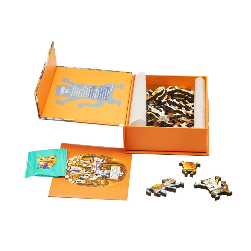 DaVICI Premium Holzpuzzle "Glückliche Katzen"