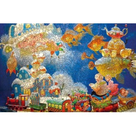DaVICI Premium Holzpuzzle "Zu Weihnachten nach Hause"