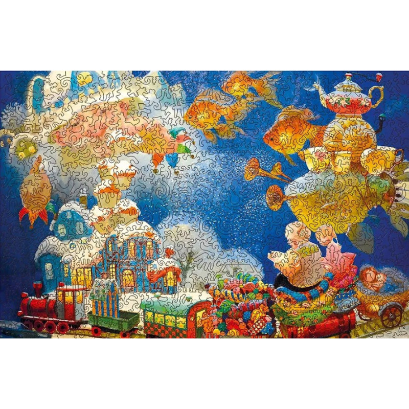 DaVICI Premium Holzpuzzle "Zu Weihnachten nach Hause"