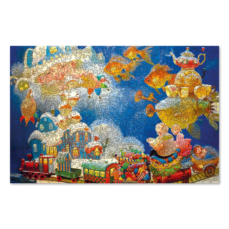 DaVICI Premium Holzpuzzle "Zu Weihnachten nach Hause"