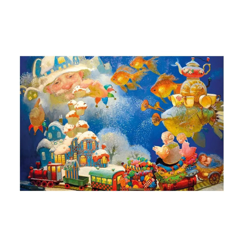 DaVICI Premium Holzpuzzle "Zu Weihnachten nach Hause"